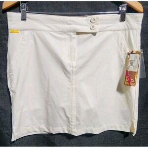 Women's Lole Cassyope Nylon Golf‎ Athletic Sports Skirt Skort White Tennis Sz 6